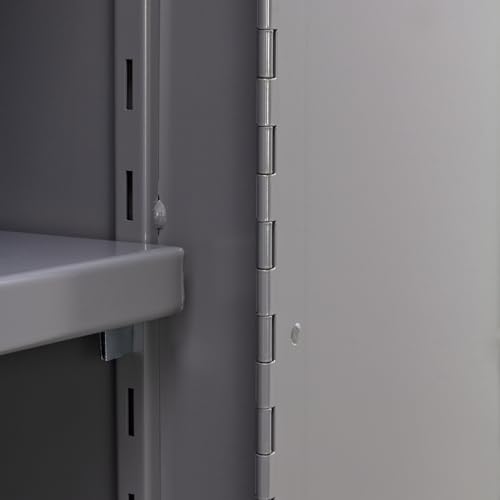 Jamco Extra Heavy Duty Steel Storage Cabinet with Solid Lockable Doors, 14-Gauge All-Welded Metal Cabinet, 4 Adjustable Shelves, 7,200 lbs Capacity, 24" D x 36" W x 74" H, Gray Jamco
