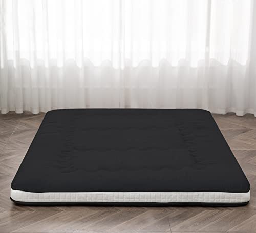 Dr.Futon Japanese Floor Futon Mattress Extra Thick Folding Roll Up Bed Topper Mat for Guest,Lounger and Tavel Dr.Futon