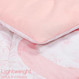 DAYEEBALL 4 Piece Toddler Bedding Set, Ultra Soft and Breathable Toddler Comforter Sets for GirlsIncludes Quilted Comforter, Fitted Sheet, Flat Sheet and Pillowcase, Pink Bow DAYEEBALL