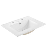 Modway EEI-3766-WHI Cayman 24" Bathroom Sink, White Modway