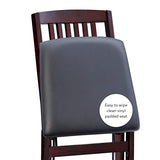 Linon Darwin Mission Back Folding Chair in a Set of Two, Espresso Linon