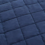 EMME Quilts Twin Size Bedding Sets Navy Blue Bedspread, Lightweight Soft Pre-Washed Quilt Comforter, 2 Piece, Cozy Reversible Coverlet with Pillow Sham for All Season (Square Pattern,66"x90") EMME