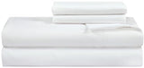 Royale Linens 300 Thread Count 100% Long Staple Combed Cotton Stripe Sheet Set - 4 Piece Queen Bed Sheets - 1 Fitted, 1 Flat & 2 Pillow cases - Soft Cool & Crisp Sheet Set (Queen, Narrow Stripe White) ROYALE LINENS