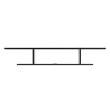 GHC Floating TV Stand, Wall Mounted Entertainment Center and Cabinet Shelf, TV Console with Storage, Media Console for DVD Player, Space-Saving Under TV Shelf for Bedroom, Living Room (Black) GHC