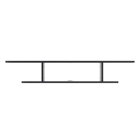 GHC Floating TV Stand, Wall Mounted Entertainment Center and Cabinet Shelf, TV Console with Storage, Media Console for DVD Player, Space-Saving Under TV Shelf for Bedroom, Living Room (Black) GHC