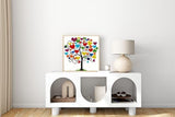 HKLIOPU Stamped Cross Stitch Kits - Love Tree Embroidery Starter Kit for Adult Beginners, 11CT Needlepoint Cross-Stitch Patterns Dimensions Kit Arts and Crafts 13.8X 13.8 inch