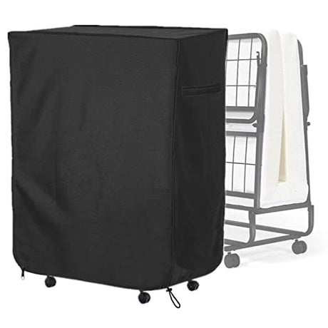 Falezern 33 in Folding Bed Cover, With Metal Zipper and Adjustable Drawstring, Dustproof and Waterproof, Thickened Storage Cover for Fold Up Cot Falezern