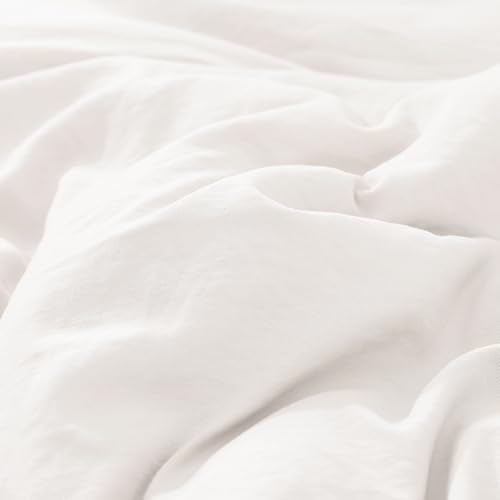 WRENSONGE Twin/Twin XL Comforter Set for Girls Boys Teens, 1 White Comforter & 1 Pillow Sham, Soft Lightweight Kids Comforter Sets for All Seasons Dorm Bedding WRENSONGE