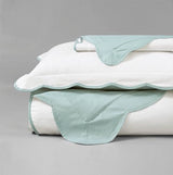 Lush Decor Coastal Chic Scalloped Edge Cotton Duvet Cover Set, 3 Piece Set, Full/Queen, Blue & White - Queen Bedding Set - White Duvet Cover Queen - Coastal Decor Lush Decor