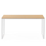 ZINUS Jennifer 63 Inch White Frame Desk, Computer Workstation, Office Desk, Easy Assembly, Natural Zinus