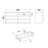 Tvilum Scottsdale 6 Drawer Double Dresser, Truffle Tvilum