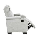 Lexicon Wall Hugger Manual Reclining Chair, Microfiber Manual Recliner with Cup Holders/Hidden Arm Storage/LED Base Lighting, Home Theater Seating for Living Room, Light Gray