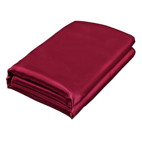Homiest Burgundy Satin King Flat Sheet - Luxury & Ultra Soft Bedding for King Mattress, Single Sheet Sold Separately Homiest