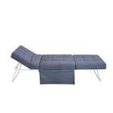 Folding Ottoman Bed with Adjustable Backrest, Futon Couch, Convertible Chair into Sofa Bed for Living Room Apartment Office Small Space Generic