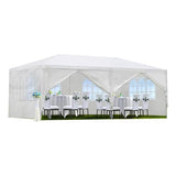 10'x20' Party Tent, Outdoor Wedding Canopy Tents for Parties with 6 Removable Sidewalls, Heavy Duty Canopy Outside Gazebo Event Tent for Parties Garden Patio Backyard, White PeakPursuit