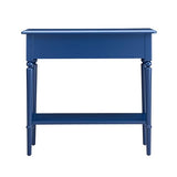 Leick Home Coastal Console Table, Solid Wood, 2 Storage Drawers, Bottom Display Shelf, Narrow Depth, Easy-Assembly, for Living Room/Hallway, Navy Blue, 30.0 in. W x 11.0 in. D x 28.0 in. H, 20027-NV Leick Home