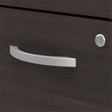 Bush Business Furniture Arrive 60W x 72D L Shaped Reception Desk with Shelf and Mobile File Cabinet in Storm Gray Bush Furniture