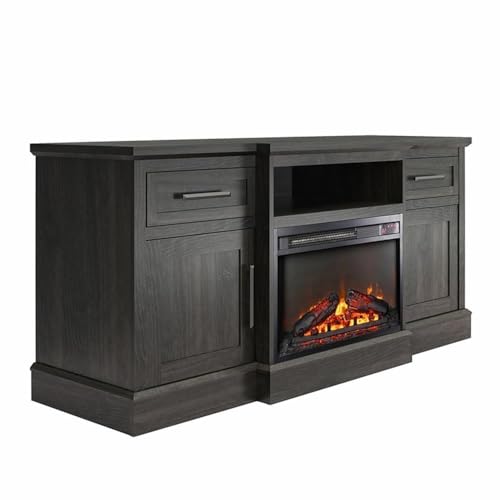 Ameriwood Home Gablewood Electric Fireplace & TV Console for TVs up to 65", Espresso Ameriwood Home