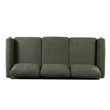 Christopher Knight Home Yadil Teddy Fleece Upholstered 3 Seater Sofa Couch, Wooden Home Sofa Living Room, Comfy Cloud Couch for Bedroom, Home Office, Olive Green Christopher Knight Home
