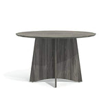 Mayline MNCR48LGS Medina Laminate Conference Table 48 Dia. x 29 1/2h Gray Steel Mayline