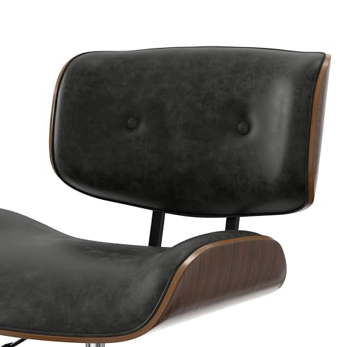 SIMPLIHOME Dax 22 Inch Wide Swivel Adjustable Executive Computer Bentwood Office Chair in Distressed Slate Grey, for The Office and Study Room SIMPLIHOME