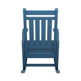 SERWALL Oversized Rocking Chair, Outdoor Rocking Chair for Adults, All Weather Resistant Porch Rocker for Lawn Garden, Blue SERWALL