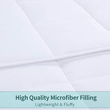 HOMBYS Oversized King Comforter 120x120, Lightweight Quilted Down Alternative Duvet Insert for All Season,White,8 Corner Tabs HOMBYS
