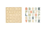 Pearhead Wooden Alphabet Puzzle, Easter Basket Stuffers Toddler Boys and Girls, Colorful ABC Letters, Interactive Learning Board Educational Toy, Baby and Toddler Ages 1+ Years Pearhead