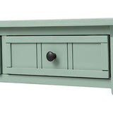 Knocbel Antique Entry Console Table with Drawers & Bottom Open Shelf, Wood Sofa Tables for Entryway Hallway Living Room, 35.43" W x 13.8" D x 30.25" H, Retro Blue Knocbel