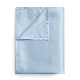 Counfeisly Satin Twin Flat Sheet, Luxury and Silky Soft Bed Top Sheet Only, Baby Blue Counfeisly