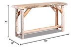 Southern Rustic Logwerks Live Edge Log Sofa Table (Natural) — Rustic Live Edge Log Furniture Southern Rustic Logwerks