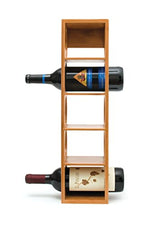 Lipper International 8305 Bamboo Wood Stackable 5-Bottle Wine Rack, 20-3/4" x 5-3/8" x 4-3/4" Lipper International