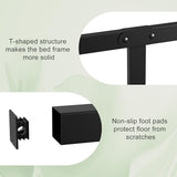 Lutown-Teen 12 Inch Twin Bed Frame with Headboard and Footboard, Classic Metal Platform Bed Frame Twin Size, No Box Spring Needed, Easy Assembly, Noise Free, Black Lutown-Teen