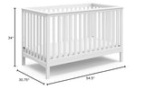 Storkcraft Hillcrest 4-in-1 Convertible Crib (White) - Converts to Daybed, Toddler Bed, and Full-Size Bed, Fits Standard Full-Size Crib Mattress, Adjustable Mattress Support Base Storkcraft