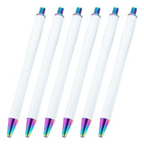 PLCPDM 6Pcs Retractable Ballpoint Pen for Heat Transfer, Sublimation Pen Blank, Heat Transfer Ballpoint Pen, 1 Count (Pack of 1) PLCPDM