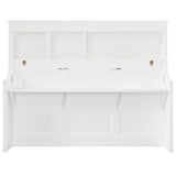 Polibi White Finish Twin Size Murphy Bed with Built-in Desk & Storage Shelves,Space-Saving Wall Bed for Home Office, Guest Room, Apartments,Easy Fold-Down Mechanism,Sturdy Engineered Wood Polibi