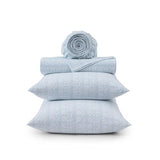 Tommy Bahama - King Size Sheet Set, 100% Cotton Percale Bedding with a Crisp & Cool Feel, Bed Sheets with Matching Fitted Sheet & Pillowcases (Palm Tree Ikat Blue) Tommy Bahama