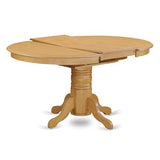 East West Furniture AVGR5-OAK-W 5 Piece Dining Room Table Set Includes an Oval Kitchen Table with Butterfly Leaf and 4 Dining Chairs, 42x60 Inch, Oak East West Furniture