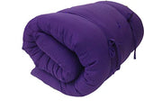 D&D Futon Furniture Queen Size Traditional Japanese Floor Rolling Mattresses, Cotton Batting/Foam/Polyester Batting, Shikifuton, Tatami, Mat 80 x 60 x 3 Thick, Purple D&D Futon Furniture