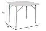 Office Star Resin Sqaure Multipurpose Table with Collapsible Legs, Indoor Outdoor Use for Banquets, Picnics, and Parties, 36 Inch, Square Office Star
