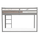 Delta Children Twin Loft Bed with Guardrail and Ladder (Coordinates with Batman, Spider-Man & Harry Potter Tents Sold Separately), Grey Delta Children