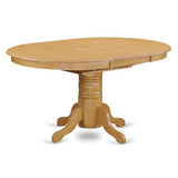 East West Furniture AVGR5-OAK-W 5 Piece Dining Room Table Set Includes an Oval Kitchen Table with Butterfly Leaf and 4 Dining Chairs, 42x60 Inch, Oak East West Furniture
