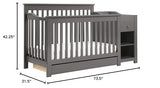 DaVinci Piedmont 4-in-1 Convertible Crib and Changer Combo in Slate DaVinci