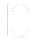SKUTCHI DESIGNS INC. 7' Racetrack Shaped Conference Room Table | Square Matte Black Base | Harmony Series | 6 Person Table | Natural Eucalyptus SKUTCHI DESIGNS INC.