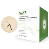 US Stock 20pcs Wooden Wall Clock 11.8 inch Sublimation Round Wall Clock Blanks Wood Clocks for Living Room DIY Sublimation Heat Press Printing CALCA