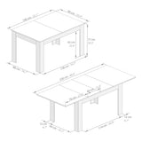 Mobili Fiver, Easy, Extendable Dining Table, 55,1(86,6) x35,4 in, High Gloss White, for 6-10 People, Expandable Dining Table for Kitchen, Italian Furniture Mobili Fiver