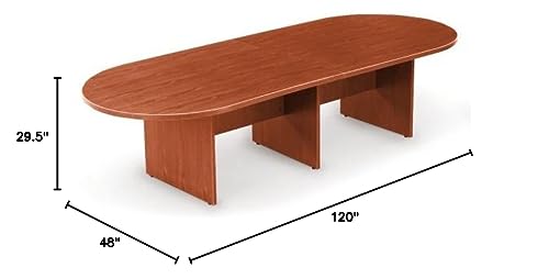 nbf signature series 10' Racetrack Conference Table Dark Cherry - WoodArtSupply