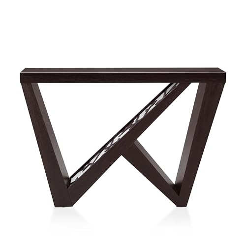 HOMES: Inside + Out Naomi Modern Decorative Accent LED Console Table with W-Shaped Legs and Remote, Wood Entryway Furniture for Living Room, Hallway, Entrance, Small Spaces, Black HOMES: INSIDE + OUT