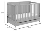 Graco Melrose 5-in-1 Convertible Crib with Drawer (Pebble Gray) Graco