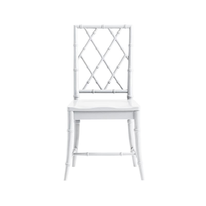 Universal Furniture X-Back Wood Dining Chair Set of Two in White Finish